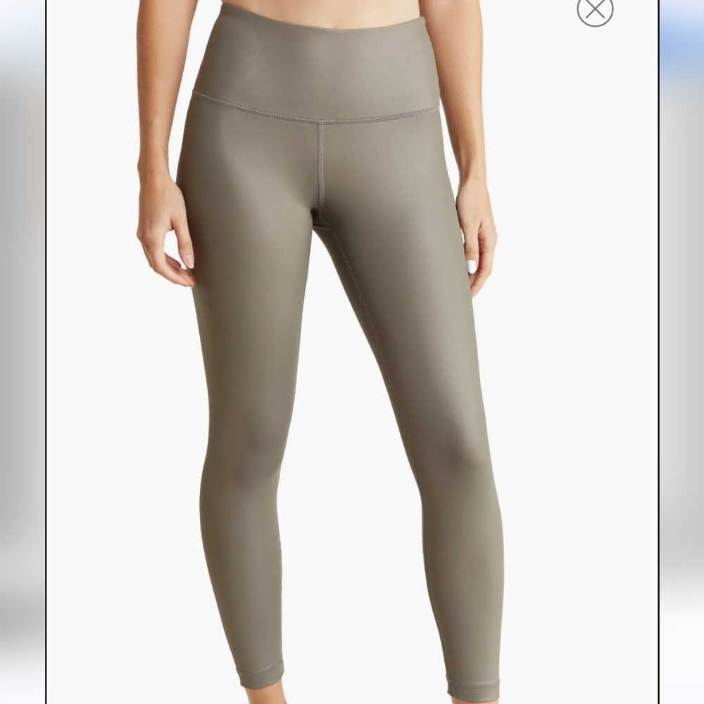 90 Degree by Reflex Interlink High Waist Faux Leather Ankle Leggings
